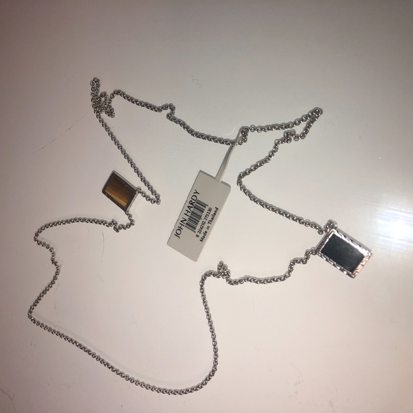 JOHN HARDY REVERSIBLE BLACK ONYX/WOOD NECKLACE - Picture 2 of 5